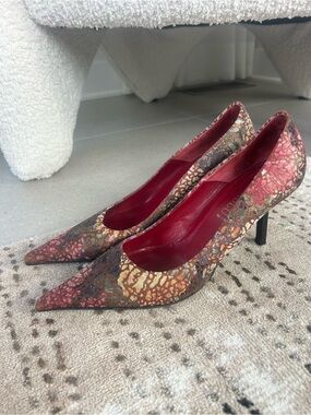 VINTAGE LORIBLU Multicolor Patterned Pointed-Toe Pumps❤️7.5